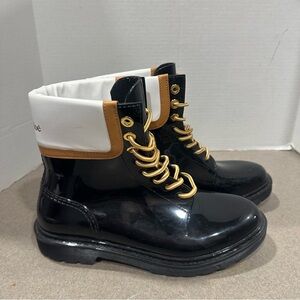 See By Chloe’ Florie Black White Rubber Rain Boots EU 40 (US 10)
